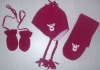 polar fleece glove and hat