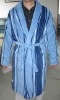 printed coral fleece robe