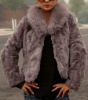 rabbit fur coat with blue fox collar 0012-1
