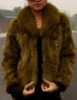 rabbit fur coat with blue fox collar 0012-2