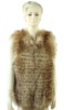 raccoon fur vest/fur vest/fur waistcoat