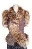 raccoon fur vest/fur waistcoat