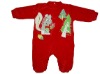 red velvet baby romper