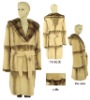 rex rabbit fur garment with mink  fur collar and hat  /fur coat/women's fur garment