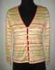 silk stripe T-shirt