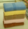 solid bath towel with border