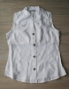 stock of lady's ramie shirt(sleeveless shirt,lady's shirt)