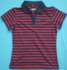 strip knitted polo shirt, stripe t-shirt