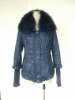 textile with fur trimming garments TATIANA