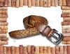 tooled leather belt (DEP17-WM-YD001)
