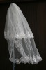 wedding veil with lace edge