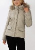 women's down jacket with fox fur hat