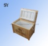 wooden cooler box