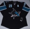 sharks # 19 Thornton black color jersey