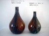 wood grain glass vase