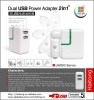 2 in 1 power adapter,car charger,USB charger