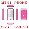 3G MINI PHONE M188 KA08 DUAL SIM support 8GB memory Mini mobile phone