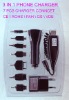 3 in 1  charger kit  ,car charger ,  usb car charger ,charger, cell phone car charger ,mobile car charger ,usb car charger