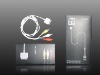 AV cable for iphone 3G and iphone and ipod and ipod nano 4G