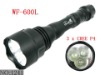 Aluminum LED 3xP4 3-Mode 3.7V Flashlight (WF-600L) Black torch
