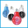 Bulb Wall Clock With LED Light,Lamp shape clock