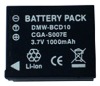 Digital camera battery for  Panasonic CGA-S007/DMW-BCC10