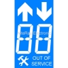 Elevator LCD display, blue LCD white backlight, Elevator display