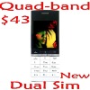 Free gift $42 gsm cheap phone V200 Quadband Dual SIM Mobile Phone low end phone