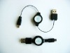 Mobile phone charger / DC adapter/retractable usb cable