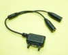 Music Splitter for Mobile Phone and ipod /K750i Splitter Cable