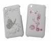 Plastic case for iPhone 3G, Back cover, plastic cover with laser carved pattern