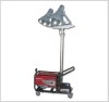 Pneumatic remote control light tower, light tower, mobile light tower