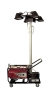 Pneumatic remote control mobile light tower, light tower, mobile light tower