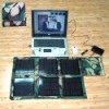 Portable solar power with lighting function, portable solar generator, solar home system