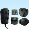 Power adapter with exchangeable AC plugs