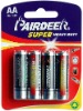R6 Metal Jacket Battery (Size AA)  4Pcs/Blister