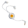 Retractable Stereo Earphone with 3.5mm Audio Jack