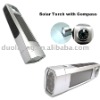 Solar flashlight with compass for promotion gift
