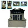 Solar vest with solar power system can charge laptop,IPHONE, black berry, digital camera, PDA and so on