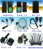 Two way radio accessory with antenna battery charger headset earpiece and other accessories
