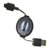 USB cable, retractable usb cable