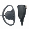 Wired D-shaped Adjustable Earpiece with Inline PTT/Microphone for Two-way radio/ walkie talkie/ Interphone