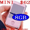 $62 Free gift Super MINI PHONE 8GB Quad band mini mobile phone