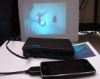 portable projector power bank for iPhone 3G & iPod, MP4, laptop, camera, game console .with speakers and battery (accessories)