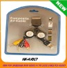 retractable av cable compatible with 2.2.1 version Apple iphone/audio and video cable/  rca plug video cable