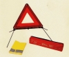 set of reflecting warning triangle and reflecting vest