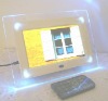 step fly sell digital photo frame,7 inch digital photo frame,digital phone frame with LED light(SFDPF701B)