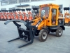 4WD small wheel loader  with wood fork ZL12 (agricultural machine)