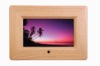 7 inch wooden digital photo frame with full function 128M flash