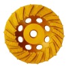 Brazed diamond cup wheel for concrete